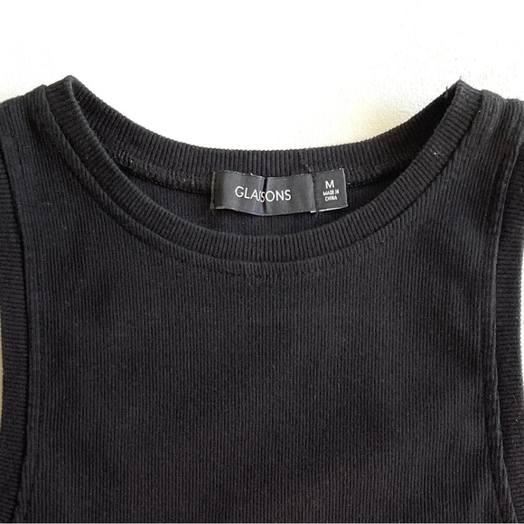 Glassons Black Ribbed Tank - Picture 3 of 3